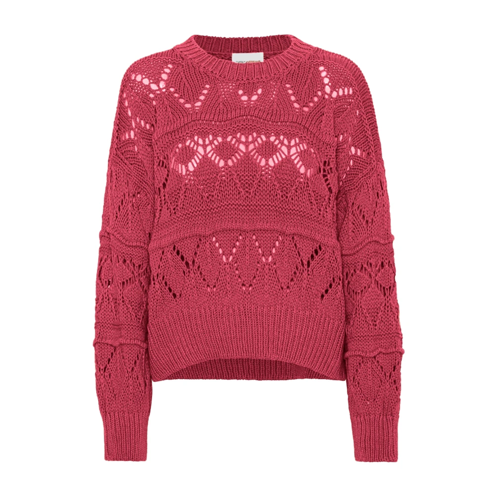 American Dreams Kersenrode Katoenen Trui Red Dames