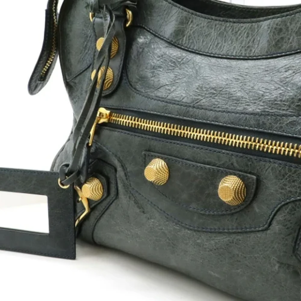 Balenciaga Vintage Pre-owned Leather balenciaga-bags Green Dames