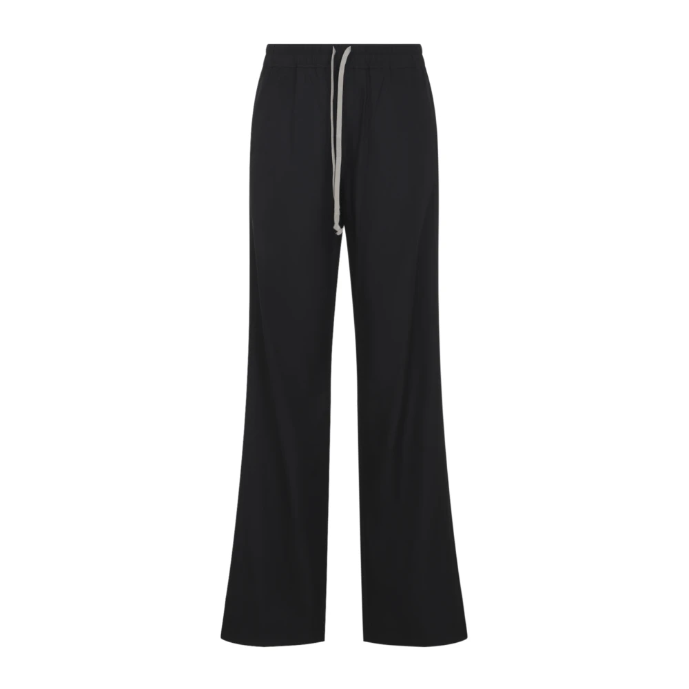 Moncler Men's Black Wide Trousers, L, Drawstring Trousers