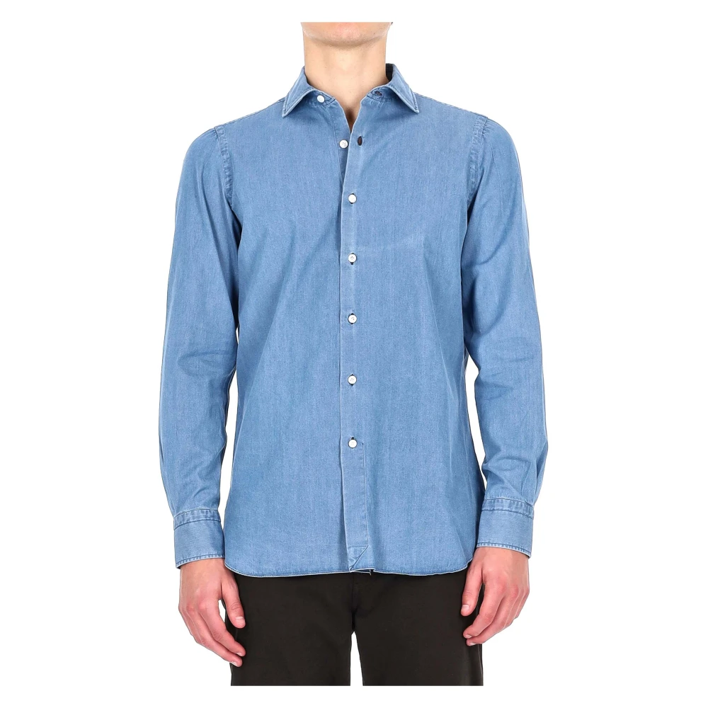 Finamore - Camisa Napoli - Shirts - Hombre - Azul - 3XL