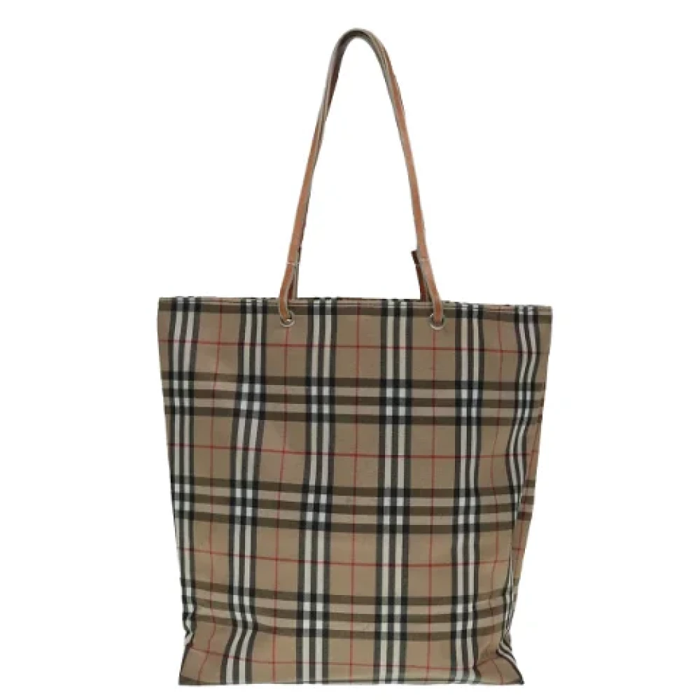 Burberry Vintage Pre-owned Nylon handbags Beige Dames
