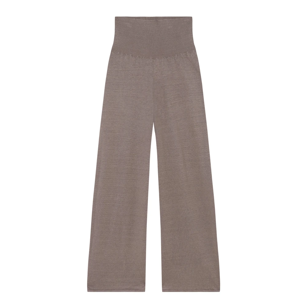 Cortana Botanica linnen gebreide broek mink Brown Dames