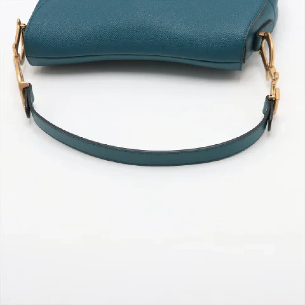 Dior Vintage Pre-owned Leather dior-bags Blue Dames