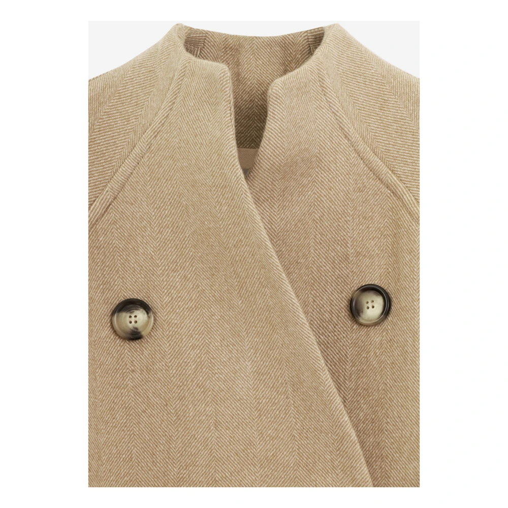 SPORTMAX Stijlvolle Jassen voor Vrouwen Beige Dames