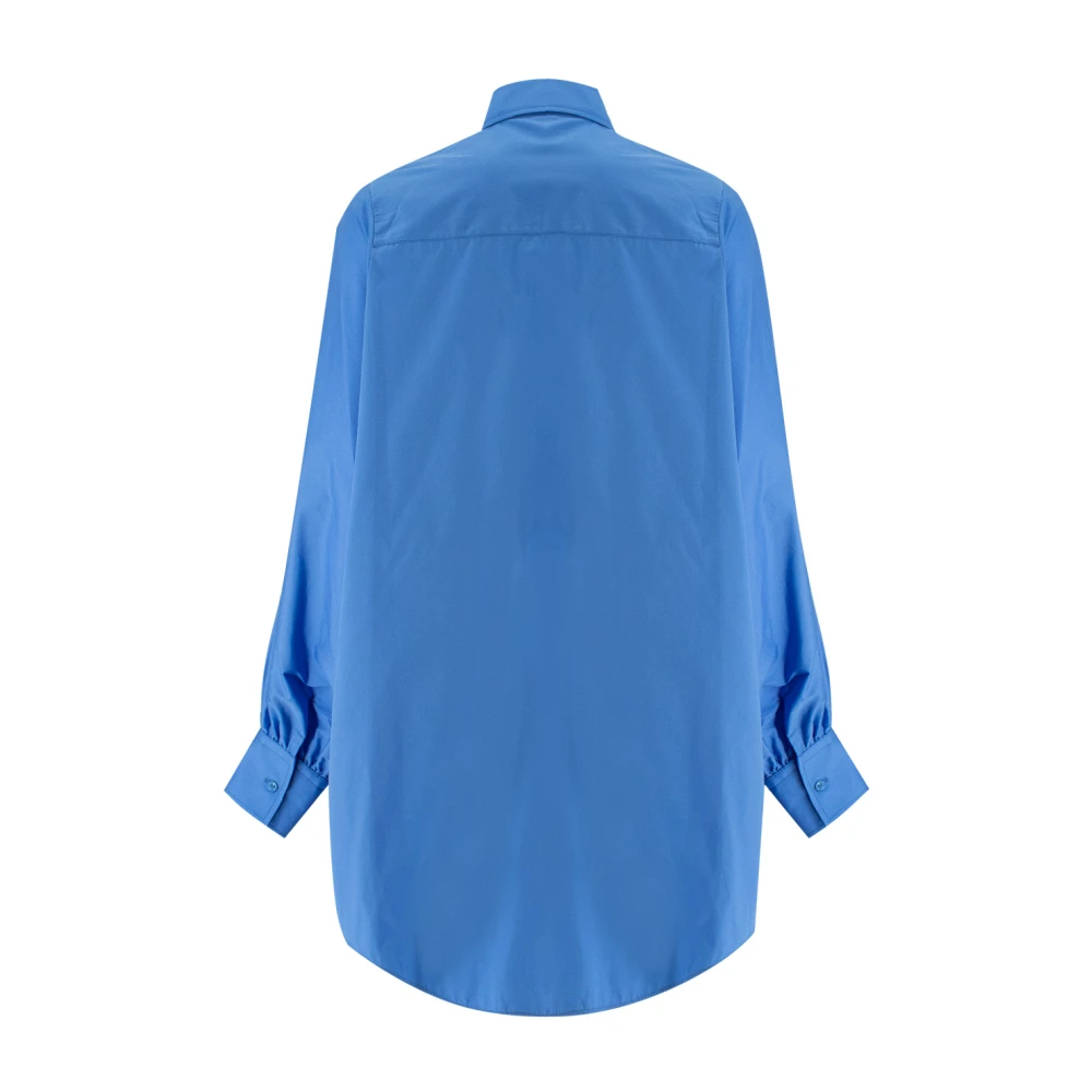 Ermanno Scervino Kanten Detail Over-Style Shirt Blue Dames
