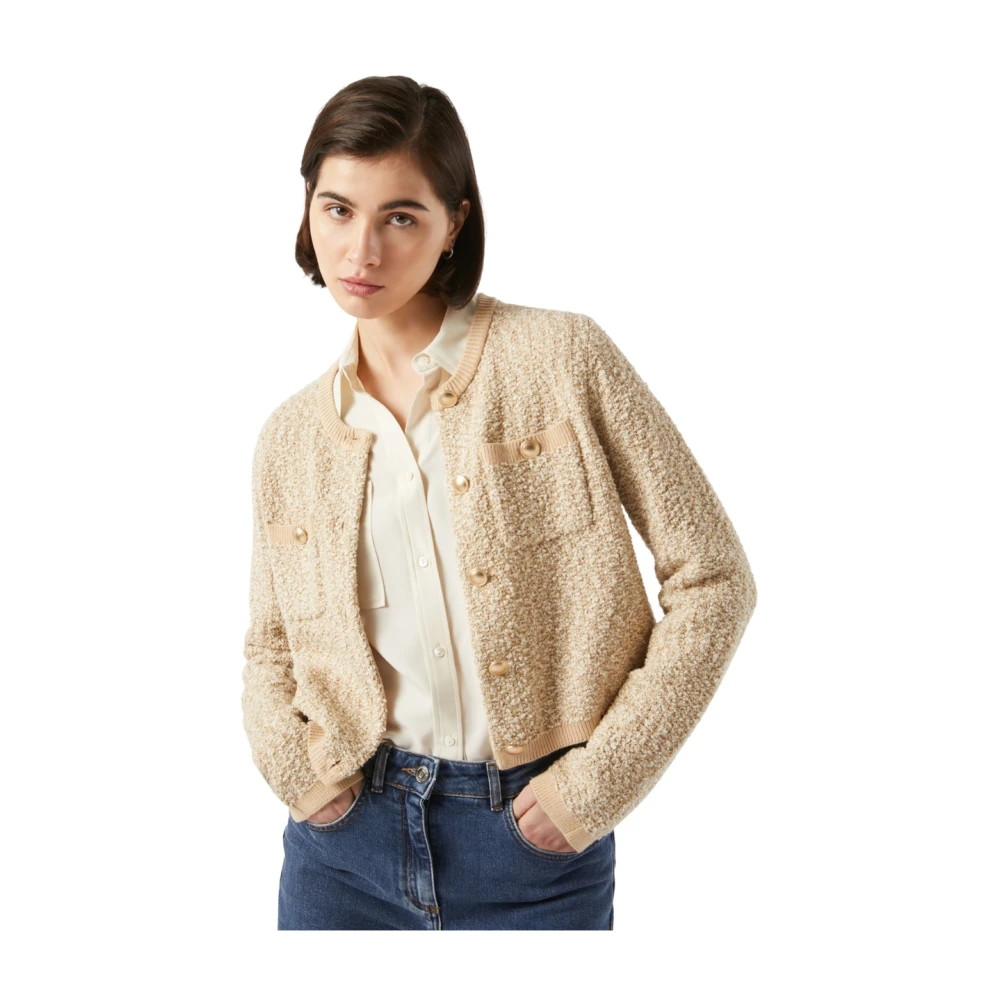 Pennyblack Stijlvolle Cardigan voor Mannen Brown Dames