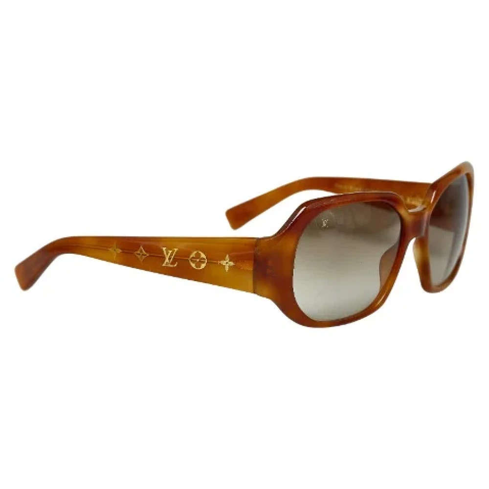 Louis Vuitton Vintage Pre-owned Plastic sunglasses Brown Dames