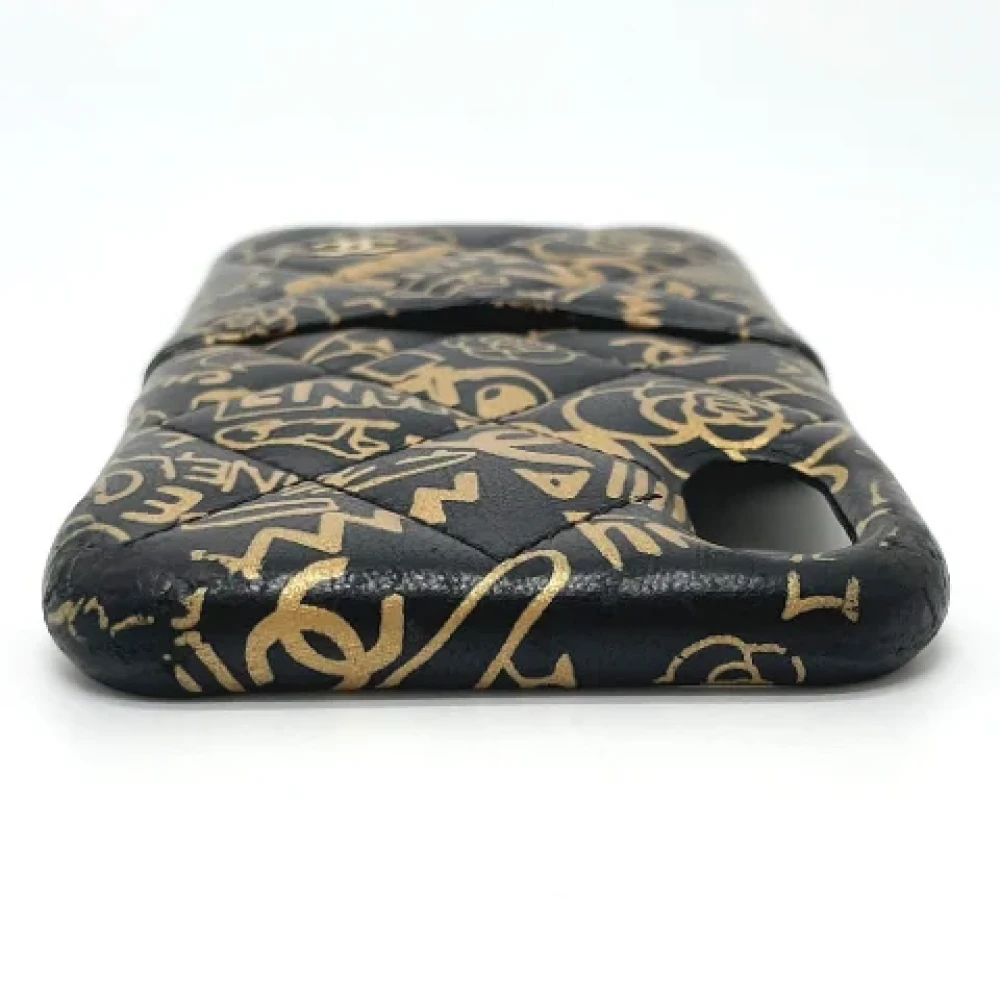 Chanel Vintage Pre-owned Leather home-office Black Dames