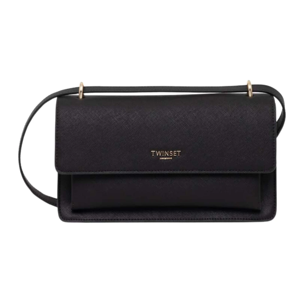 Twinset Zwarte handtas met magnetische sluiting Black Dames