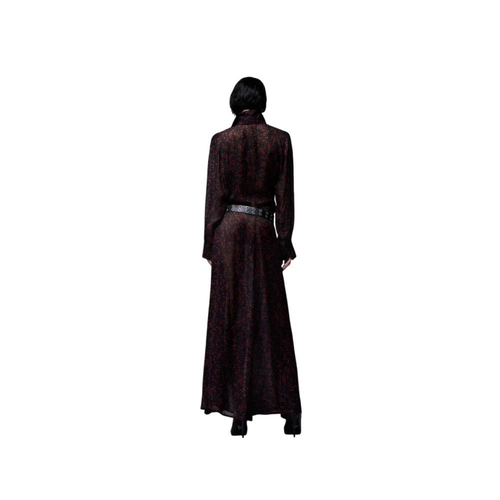 Aniye By Lange overhemdstijl jurk met sterrenprint Black Dames