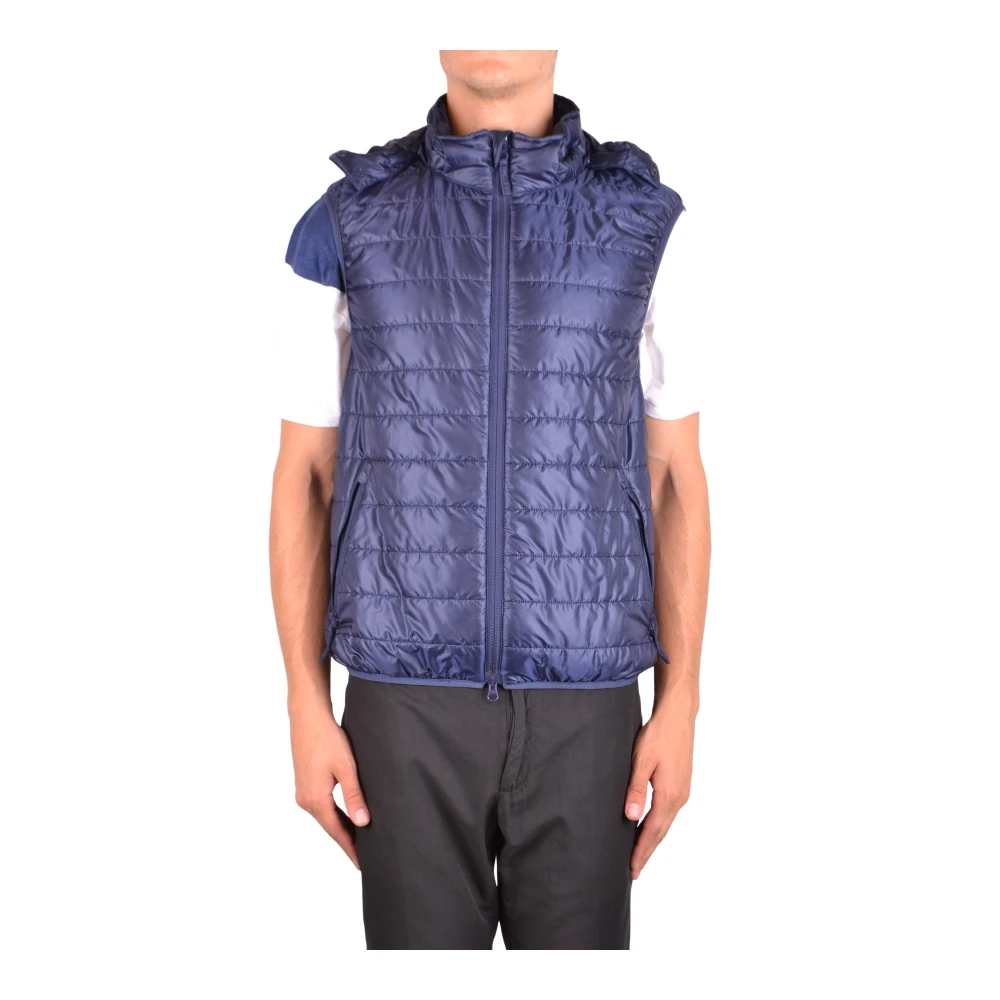 Aspesi Gewatteerd Vest met Capuchon Blue Heren