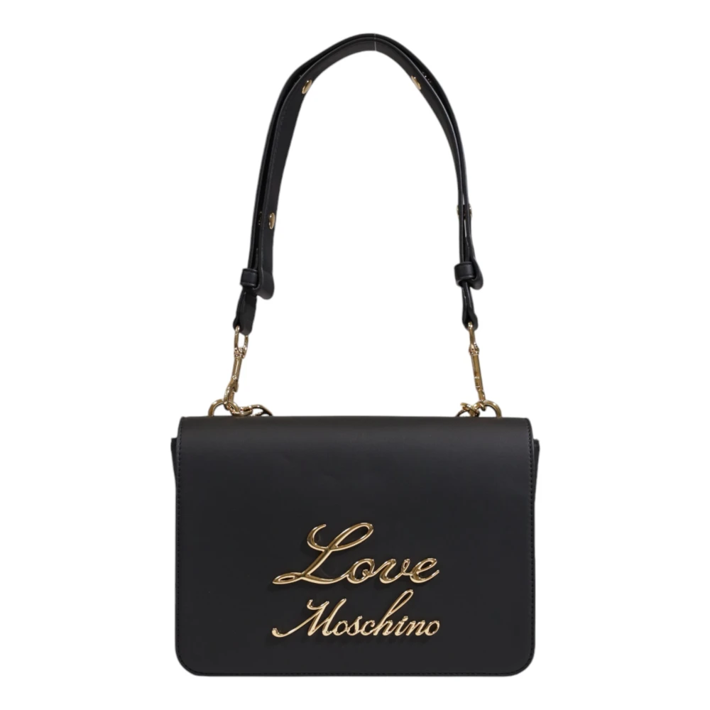 Love Moschino Zwarte Polyurethaan Magneet Tas Herfst Winter Black Dames