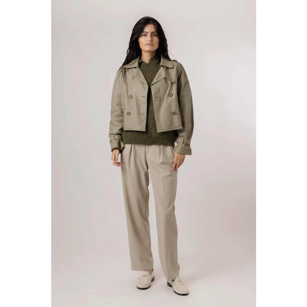 Alter Ego Salie Groen Leren Jas Green Dames