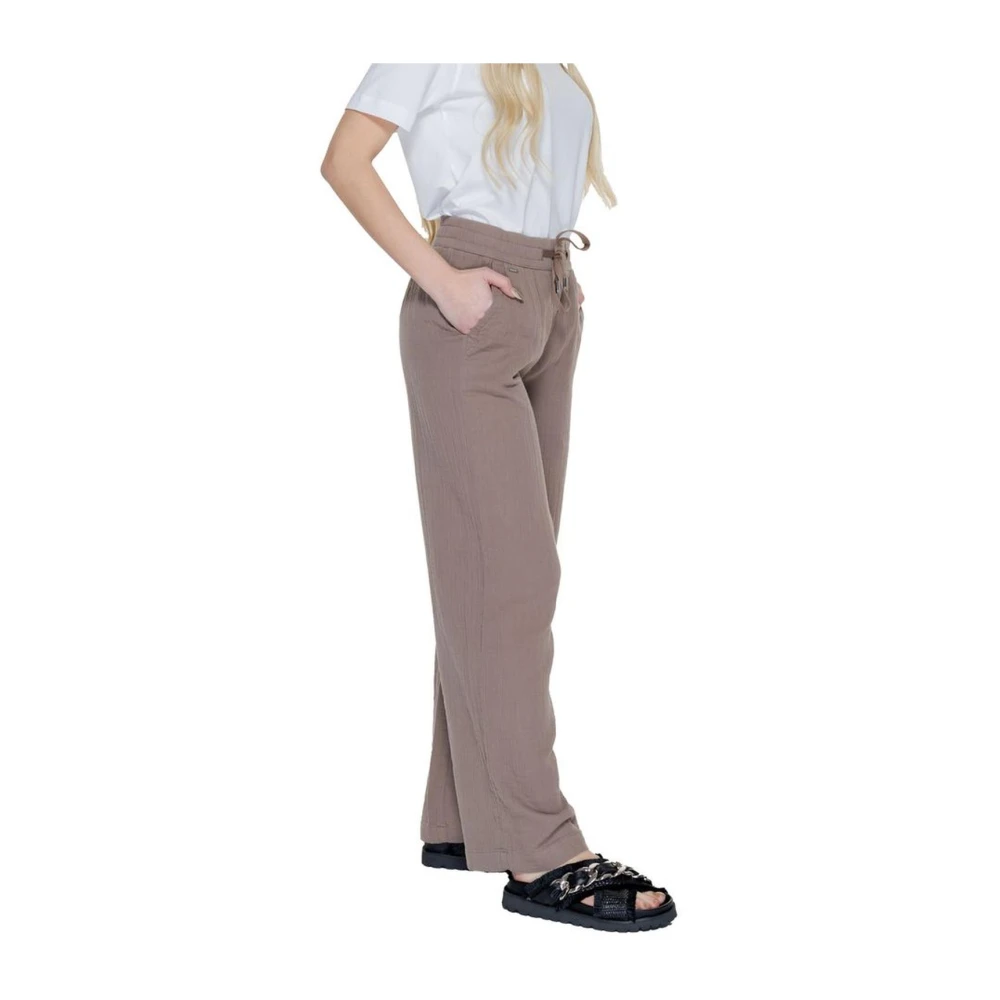 Street One Bruine Katoenen Palazzo Broek Brown Dames
