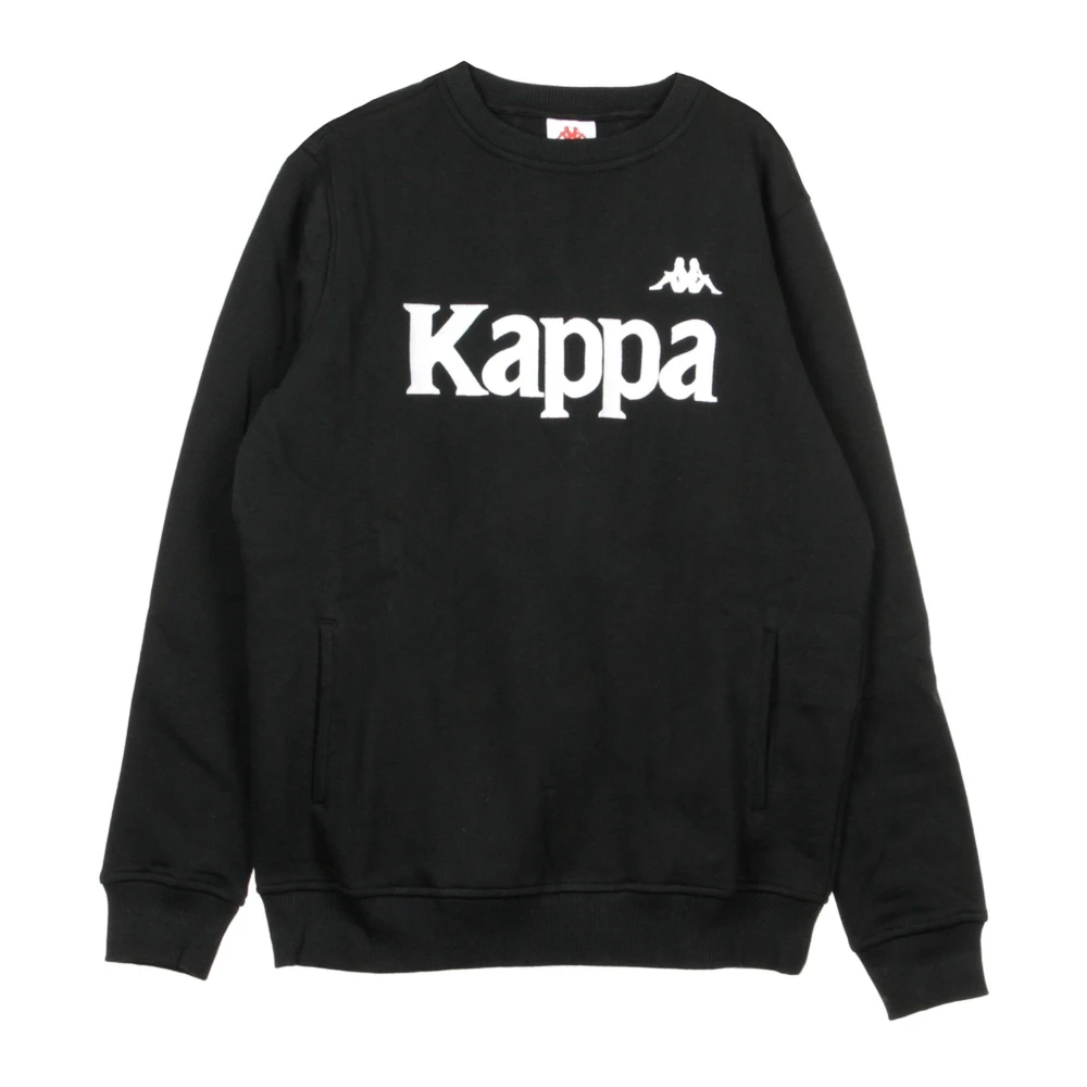 Kappa Stijlvolle Heren Crewneck Sweatshirt Zwart Grijs Black Heren