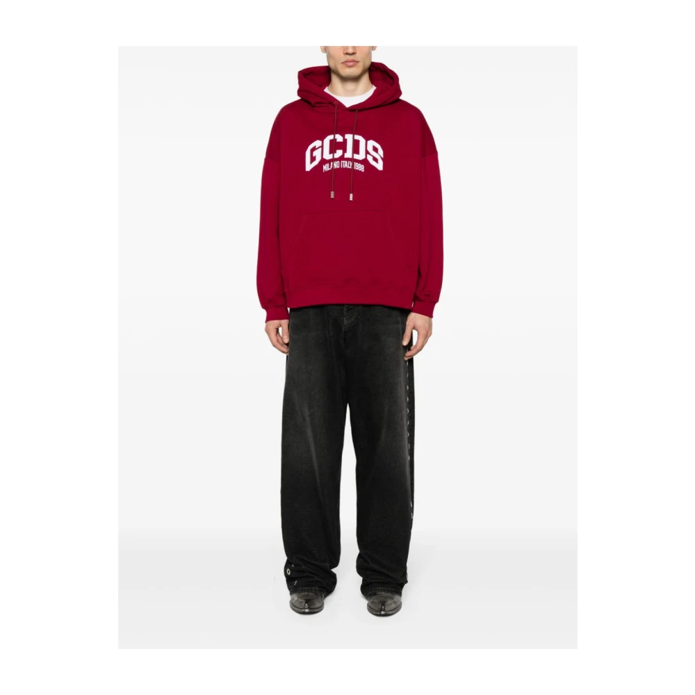 Gcds Bordeaux Sweaters Red Heren