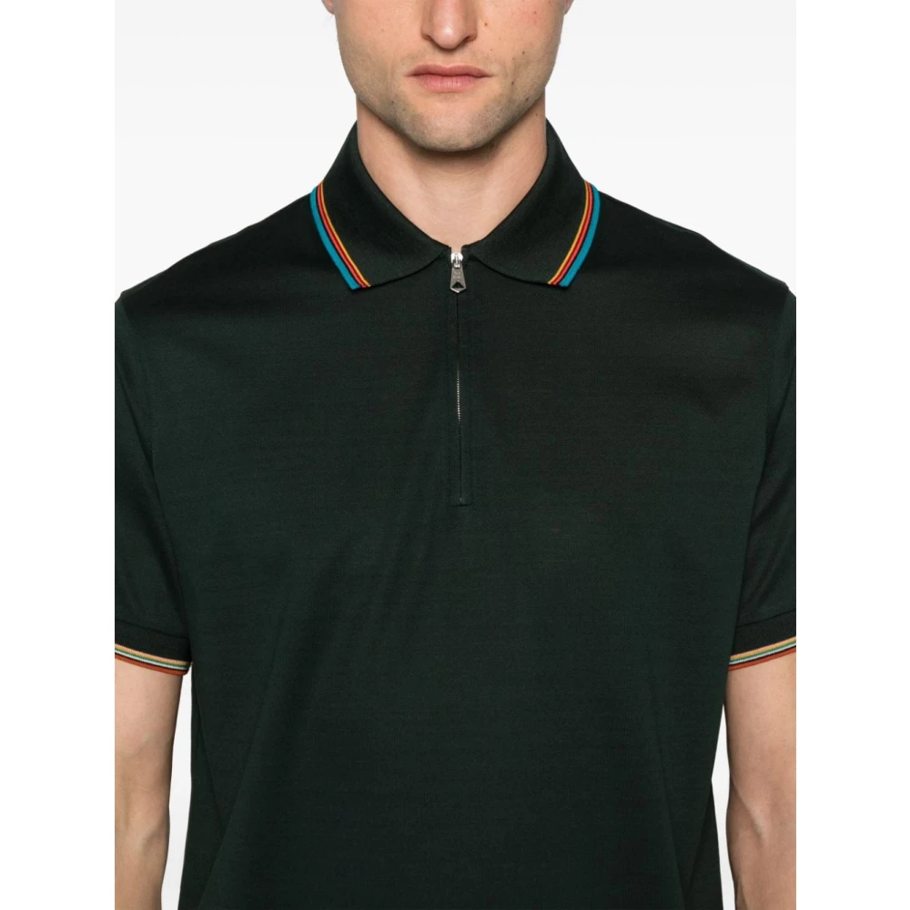Paul Smith Groene Gestreepte Polo Shirt Green Heren
