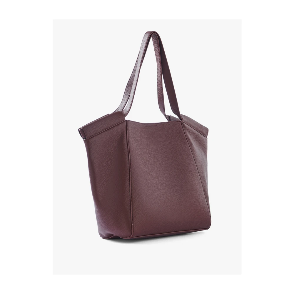 Manila Grace Elegante Schoudertas met Afneembare Pouch Brown Dames
