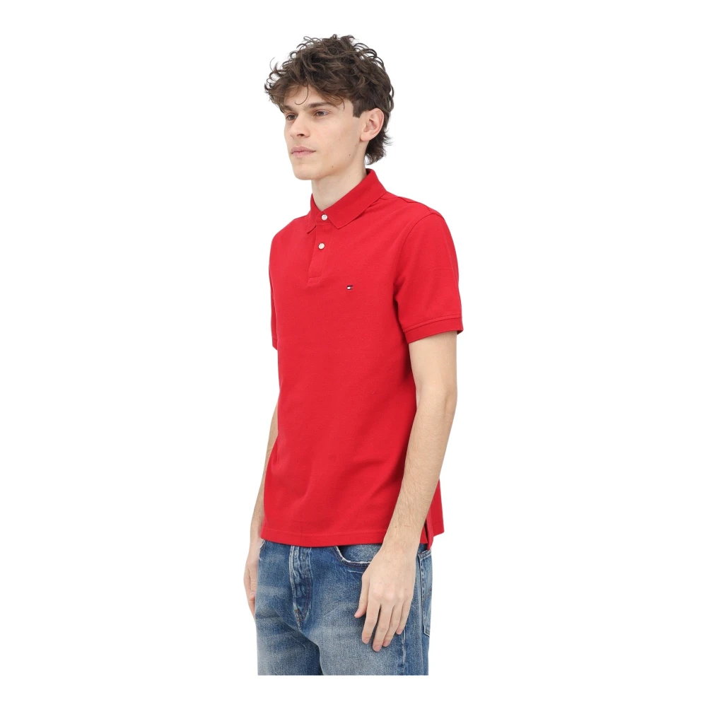 Tommy Hilfiger Rode Polo Shirt Klassiek Ontwerp Red Heren