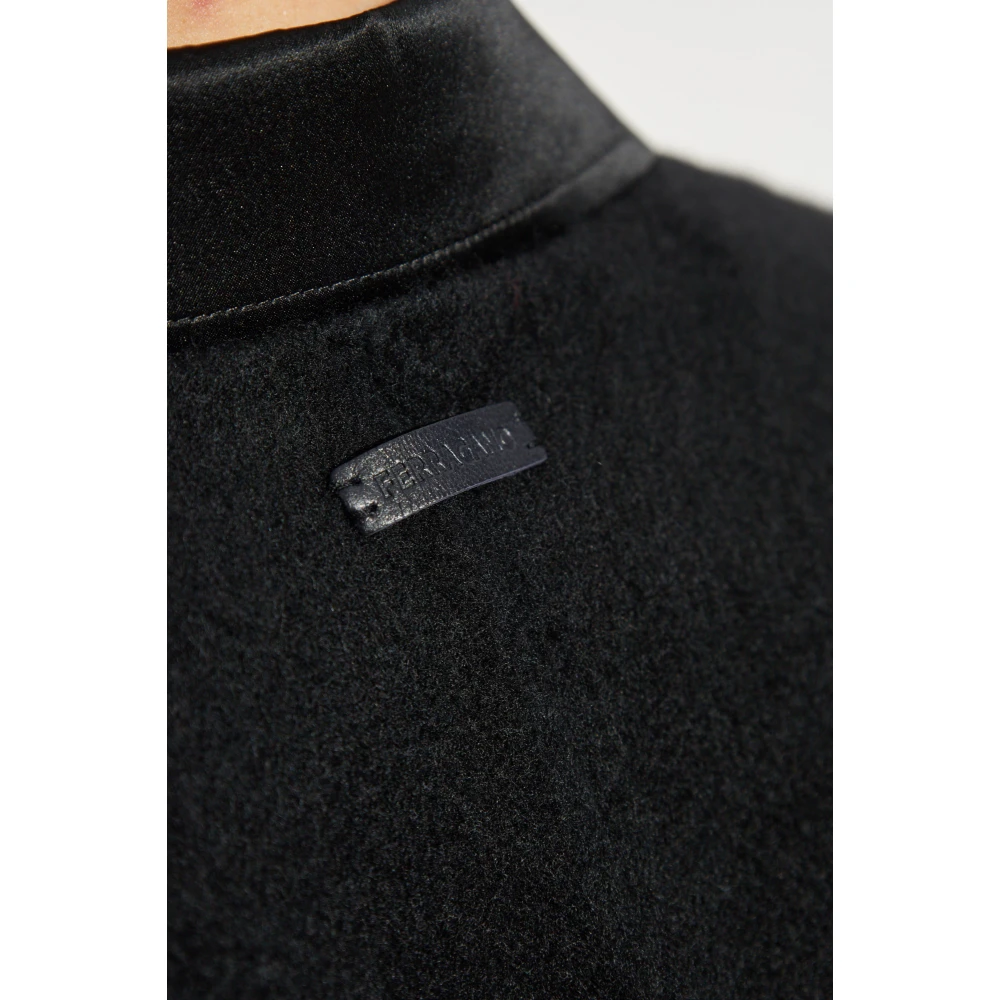 Salvatore Ferragamo Omkeerbare Poncho Black Dames