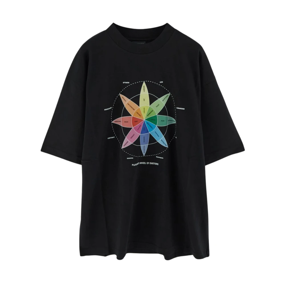 Balenciaga Katoenen bedrukt T-shirt Black Heren