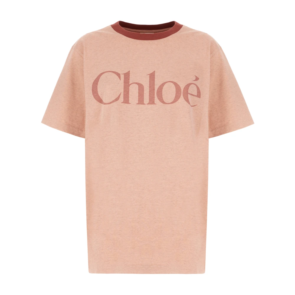 Chloé - Tops > T-Shirts - Pink - Chloé - Modalova