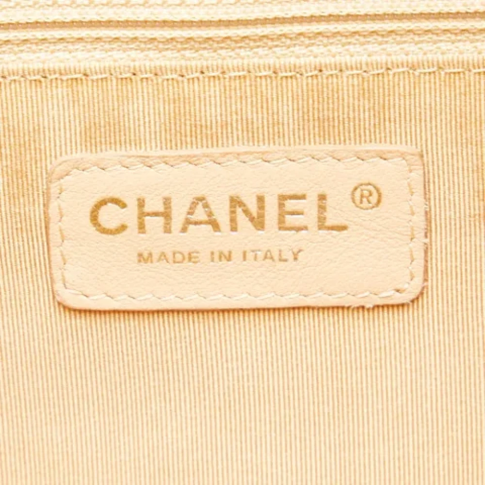 Chanel Vintage Pre-owned Leather chanel-bags Beige Dames
