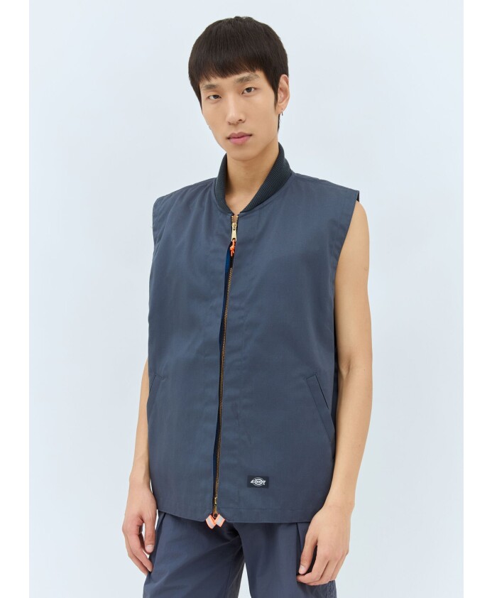 gilet-crewneck-en-twill-avec-poches