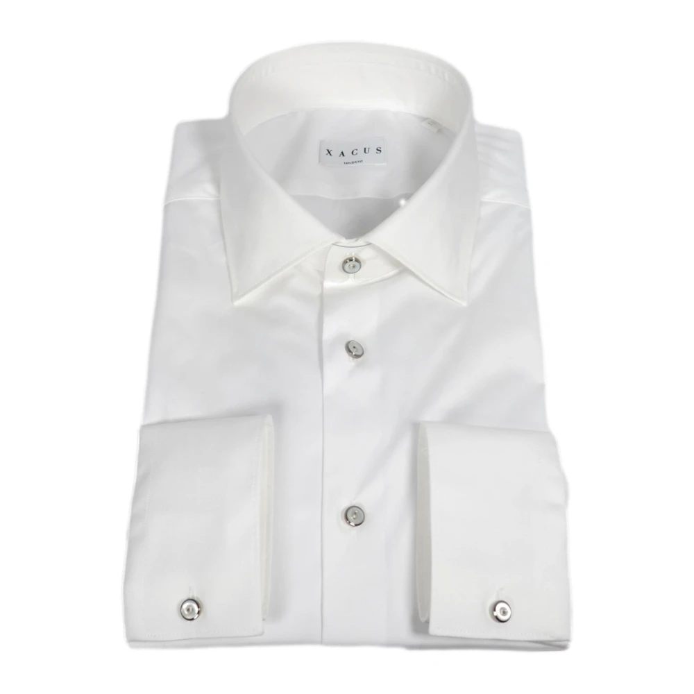 Xacus Formal Shirts, Male, L, Modern French Collar Shirt White