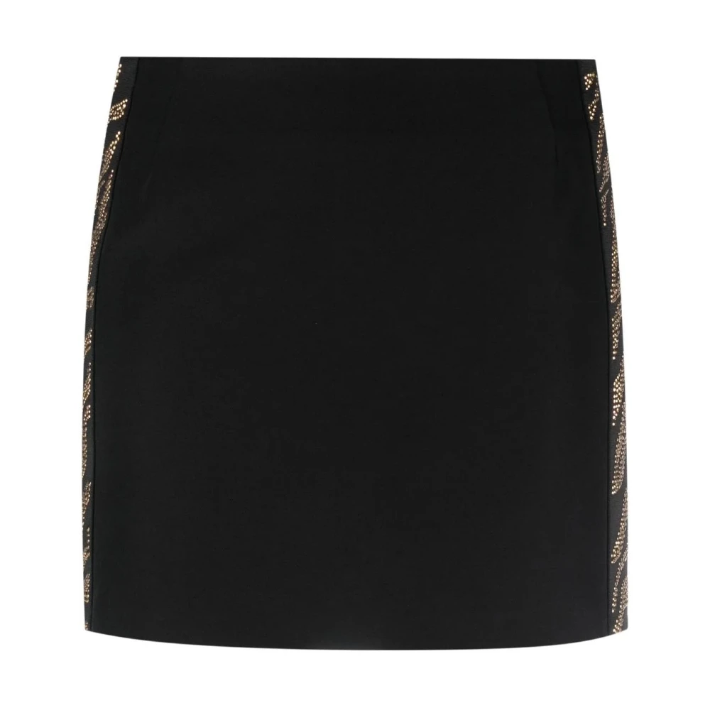 Just Cavalli Zwarte Mini Rok Polyester Elastaan Black Dames