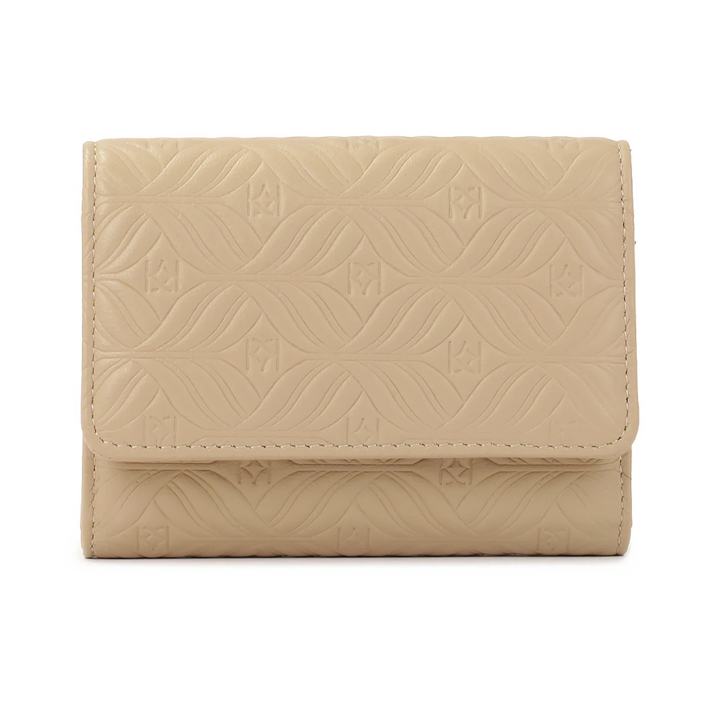 Kazar Portemonnee gemaakt van leer met het patroon van het bedrijf Beige Dames