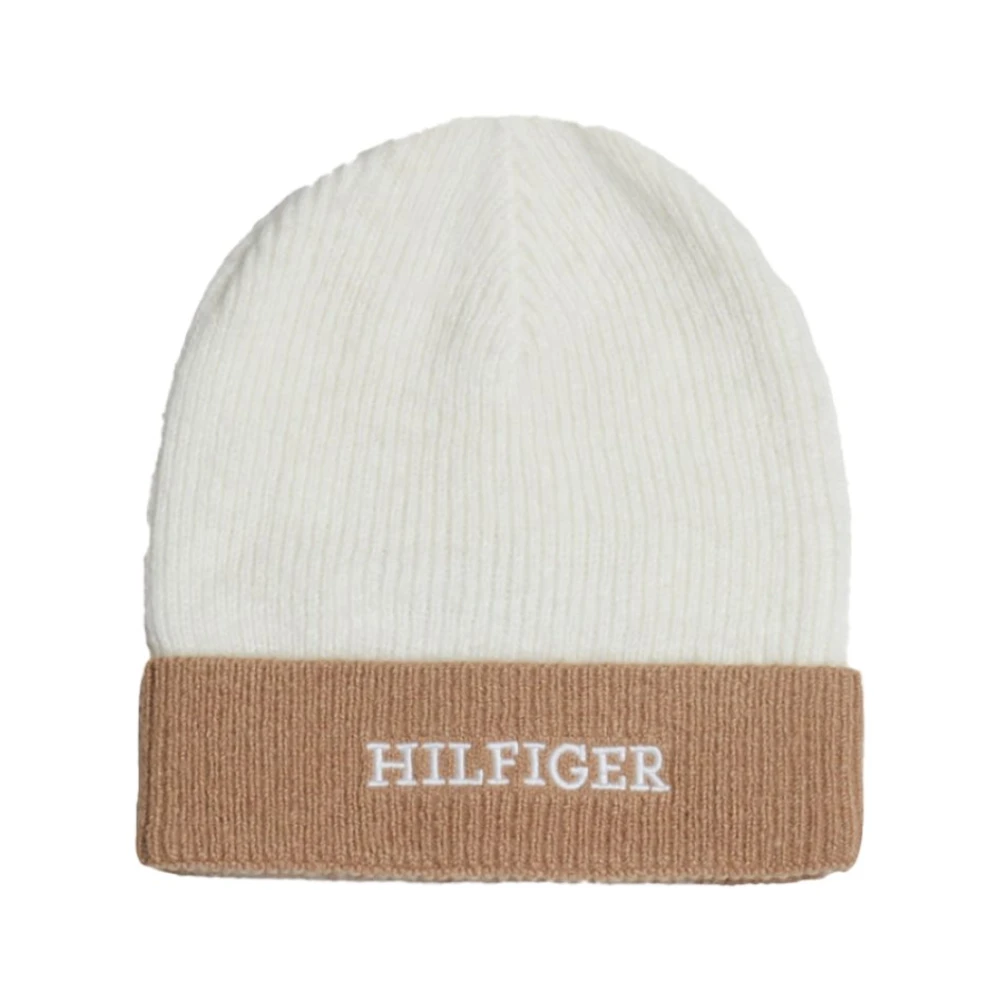 Tommy Hilfiger Kinderen Bicolor Muts Logo Geborduurd White Unisex