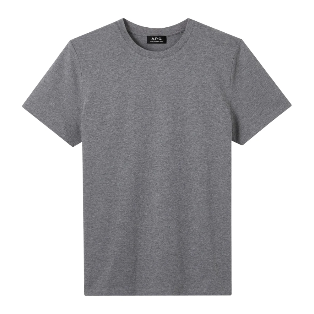 A.p.c. Grijze Basic T-Shirt Gray Heren