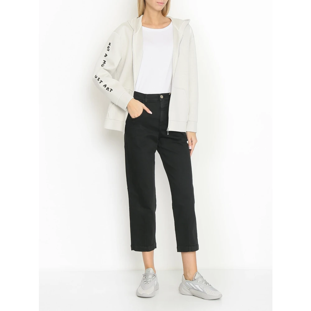 Eleventy Wortelsnit jeans met ronde zakopening Black Dames