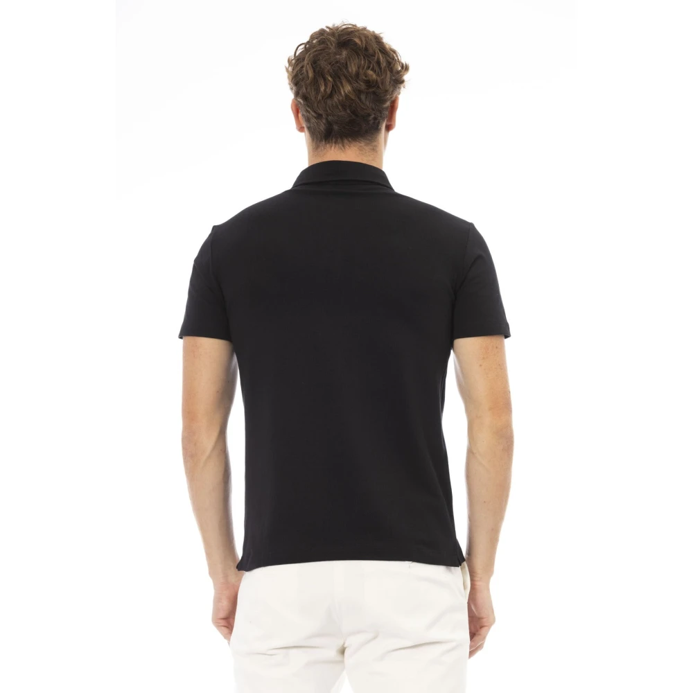 Baldinini Geborduurd Logo Polo Shirts Trend Black Heren