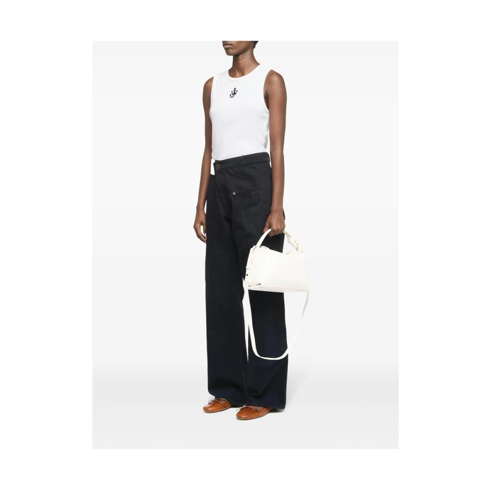 JW Anderson Zwarte Jeans met Logo en Knopen Black Dames