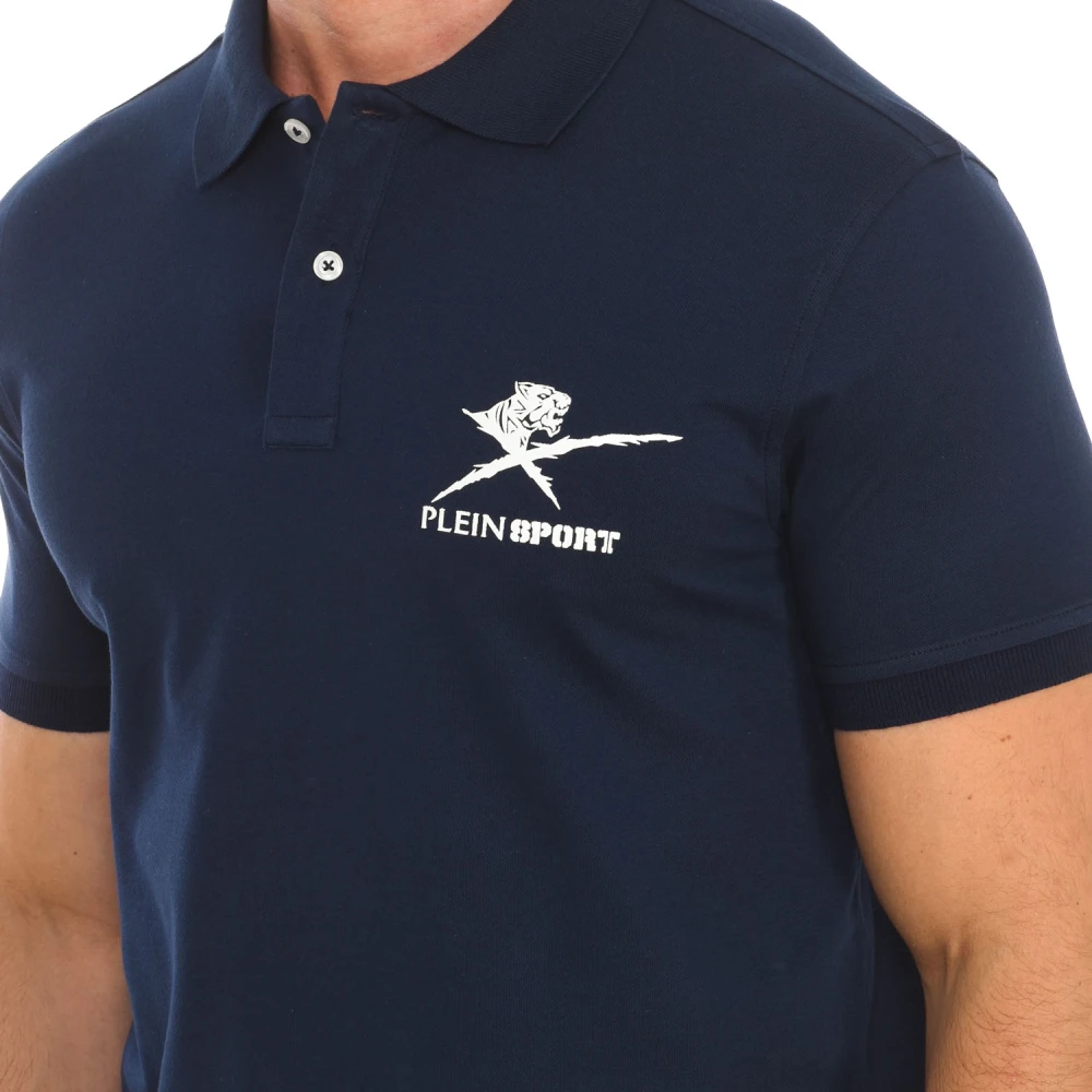 Plein Sport Polo met Korte Mouwen Blue Heren
