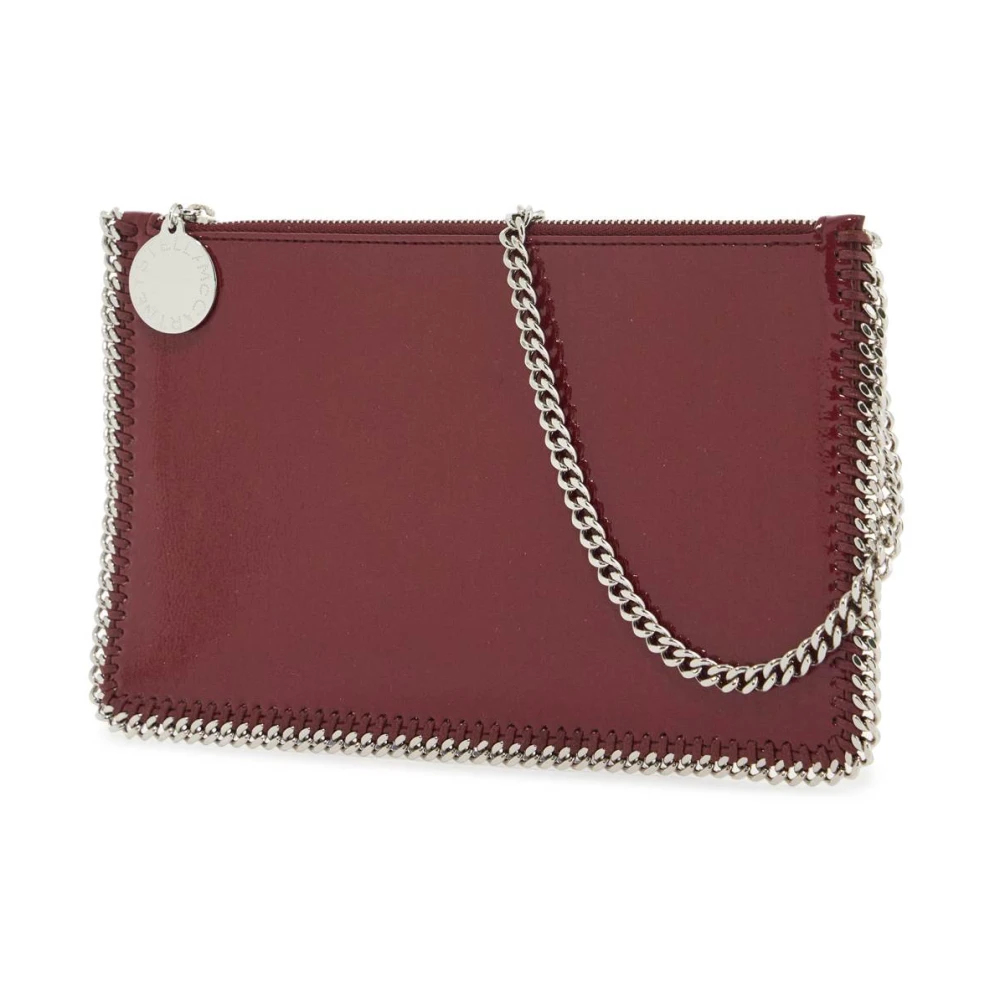 Stella Mccartney Diamant-effect Ketting Falabella Schoudertas Red Dames