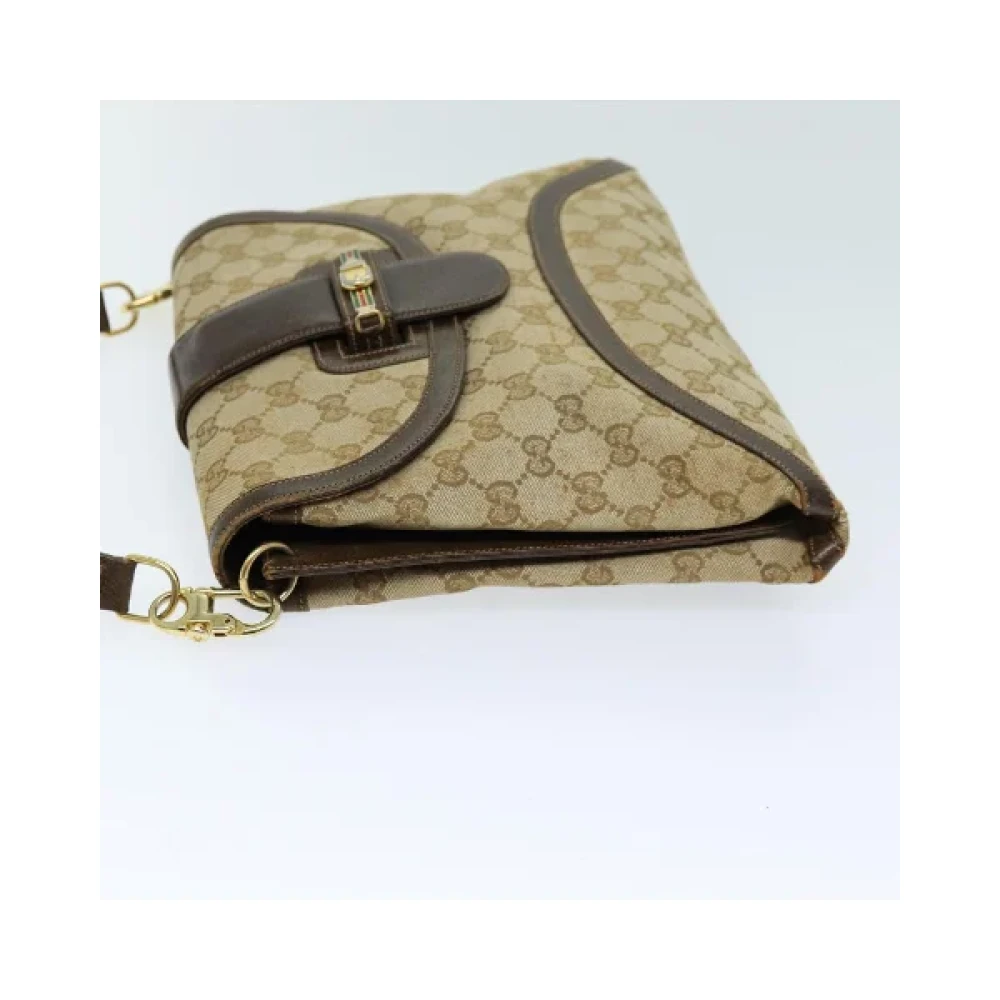 Gucci Vintage Pre-owned Canvas gucci-bags Beige Dames
