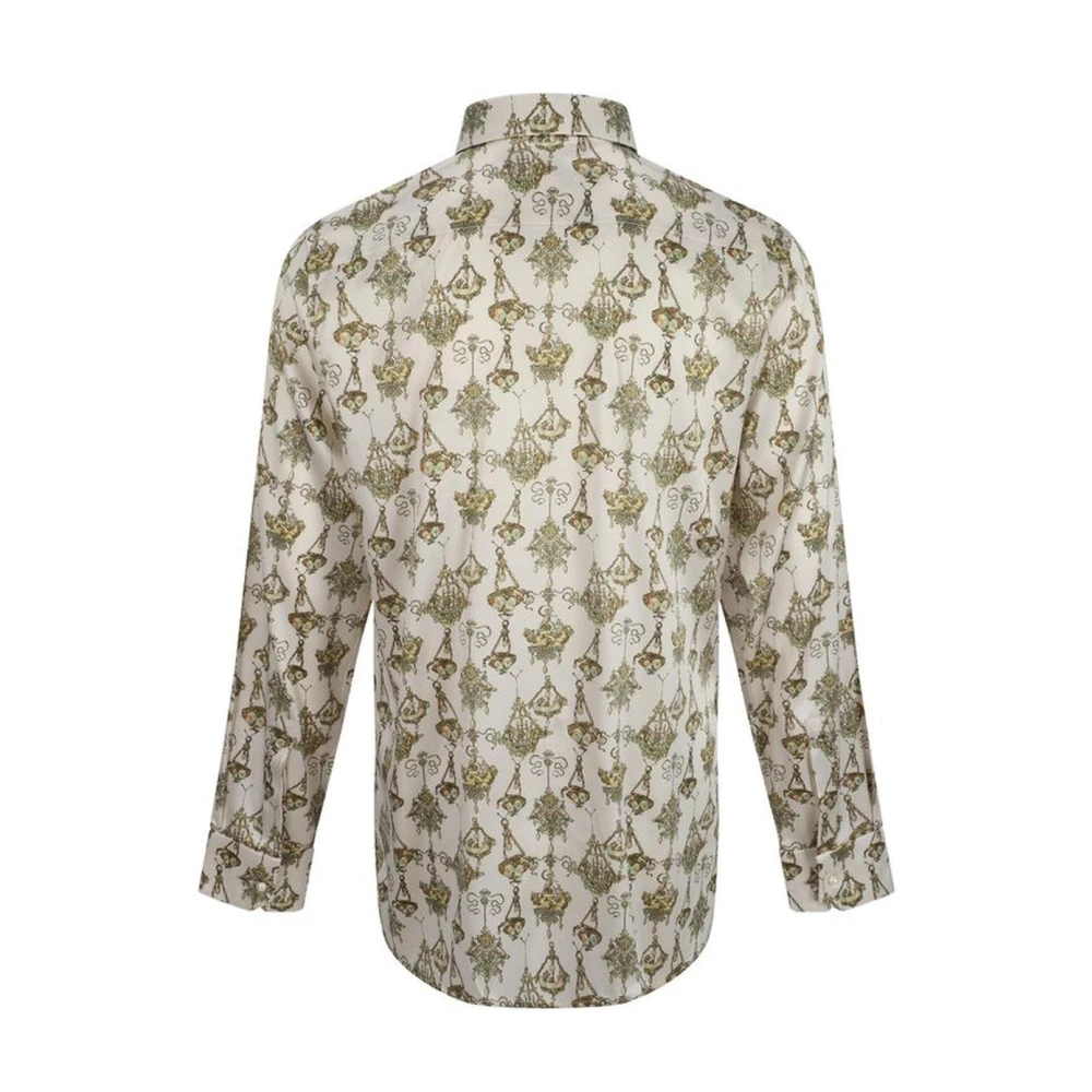 Givenchy Zijden overhemd met kroonluchterprint en zakken Multicolor Heren