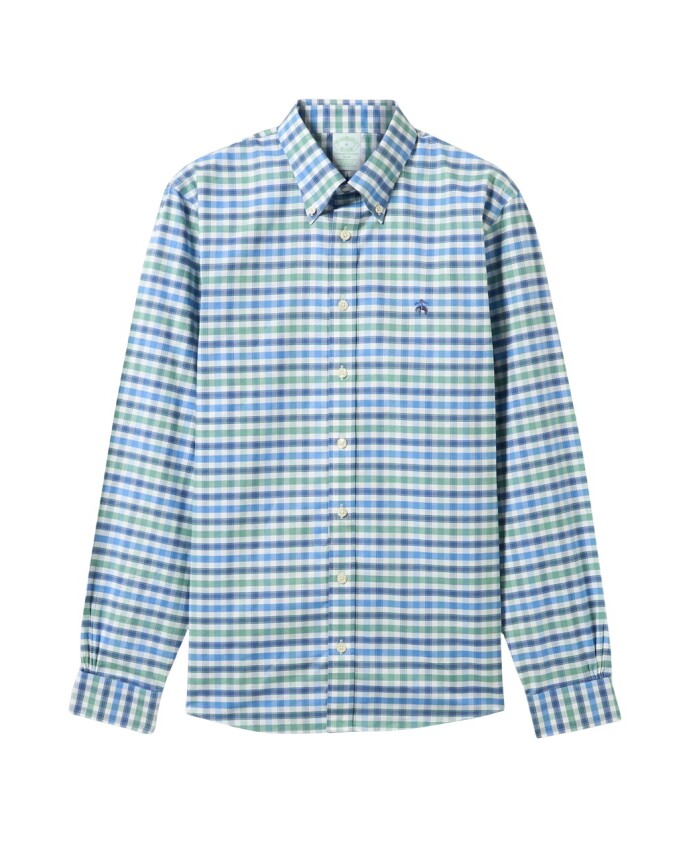 slim-fit-gouden-fleece-geruite-button-down-overhemd