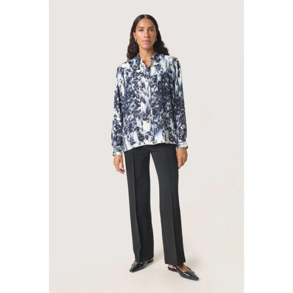 Soaked in Luxury Elegante Jazzlyn Blouse Blue Dames