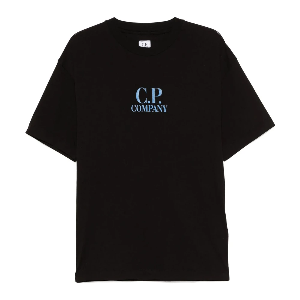 C.P. Company Zwarte T-shirts en Polos Korte Mouwen Black Heren