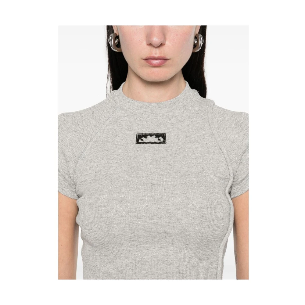 Ottolinger Heather Grey Raglan Mouw T-shirt Gray Dames