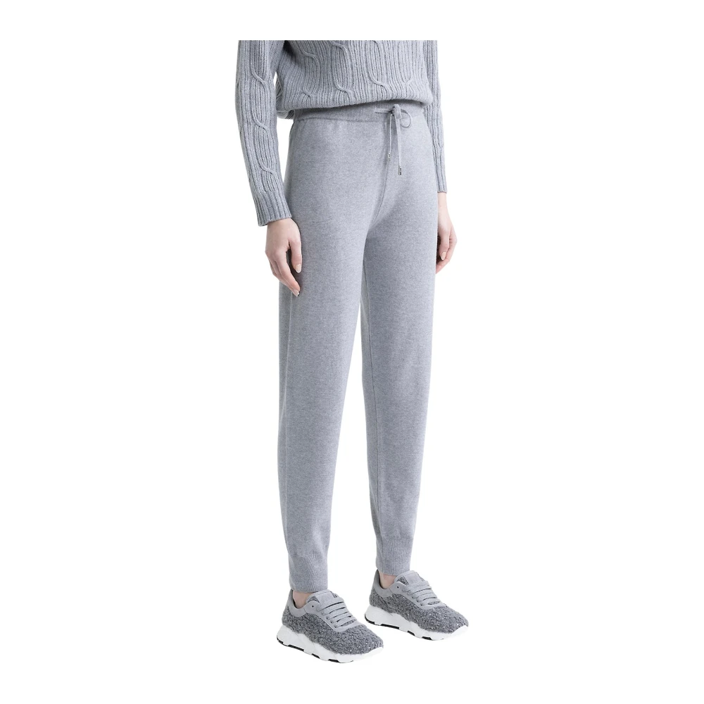 PESERICO Wol zijde en kasjmier joggers Gray Dames