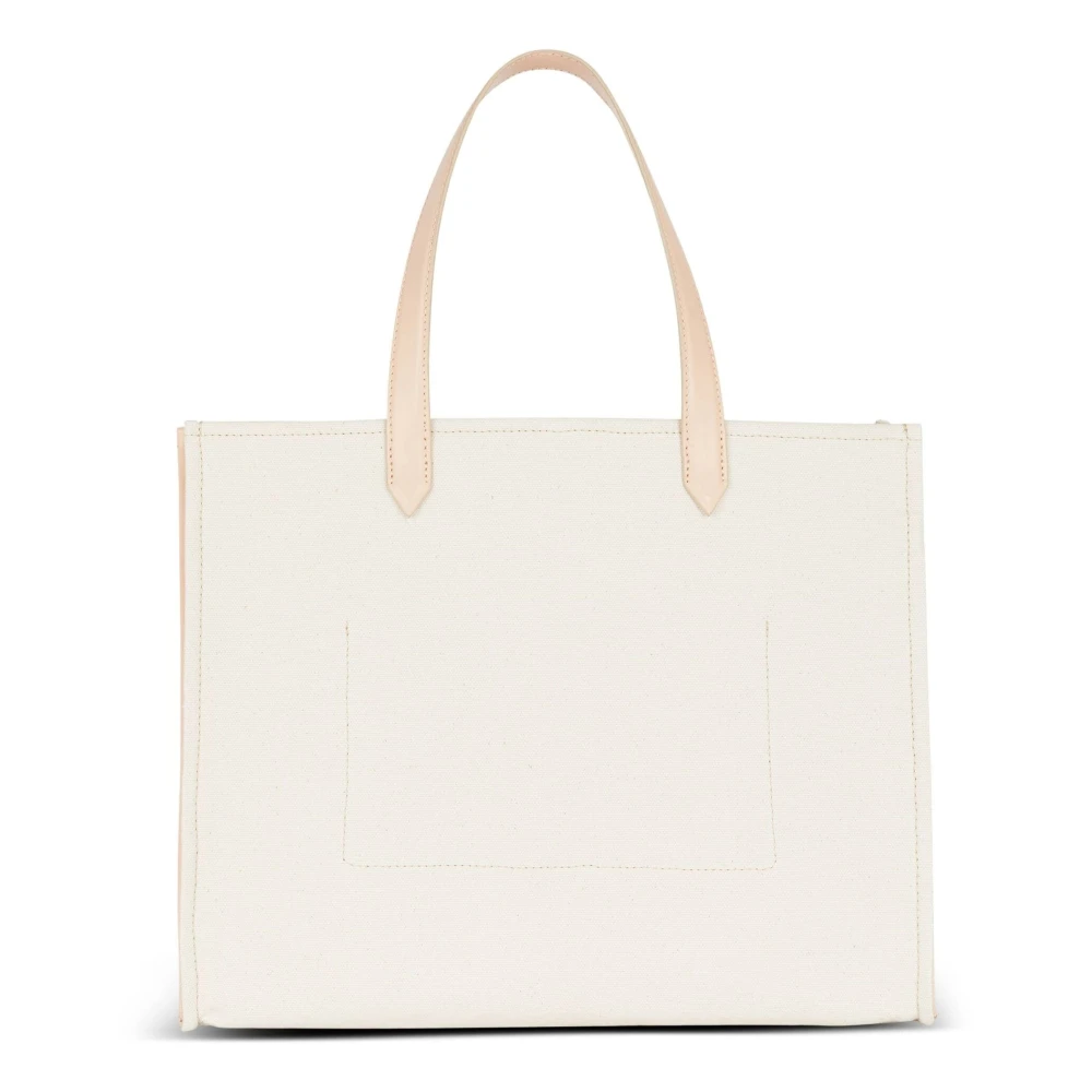 Balmain Casual Canvas Tote Bag Beige Dames
