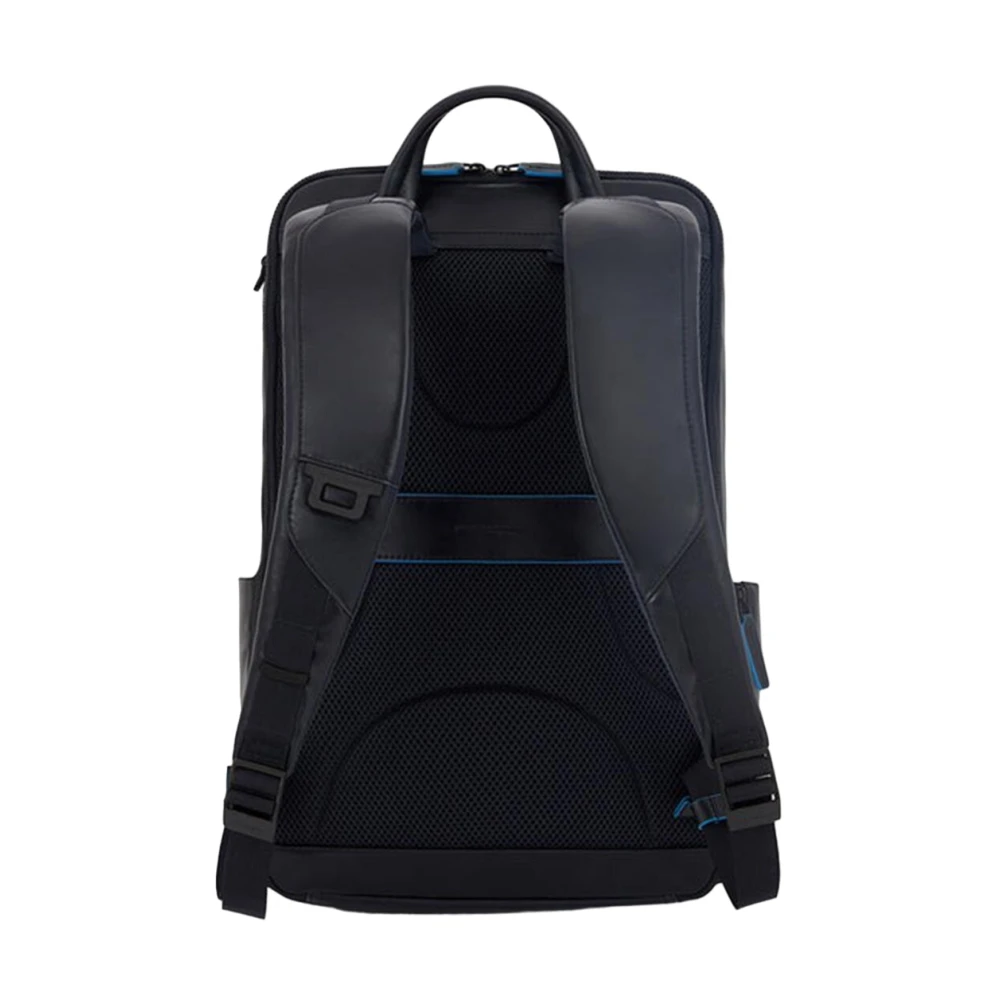 Piquadro Blauwe Leren Rugzak Blue Dames
