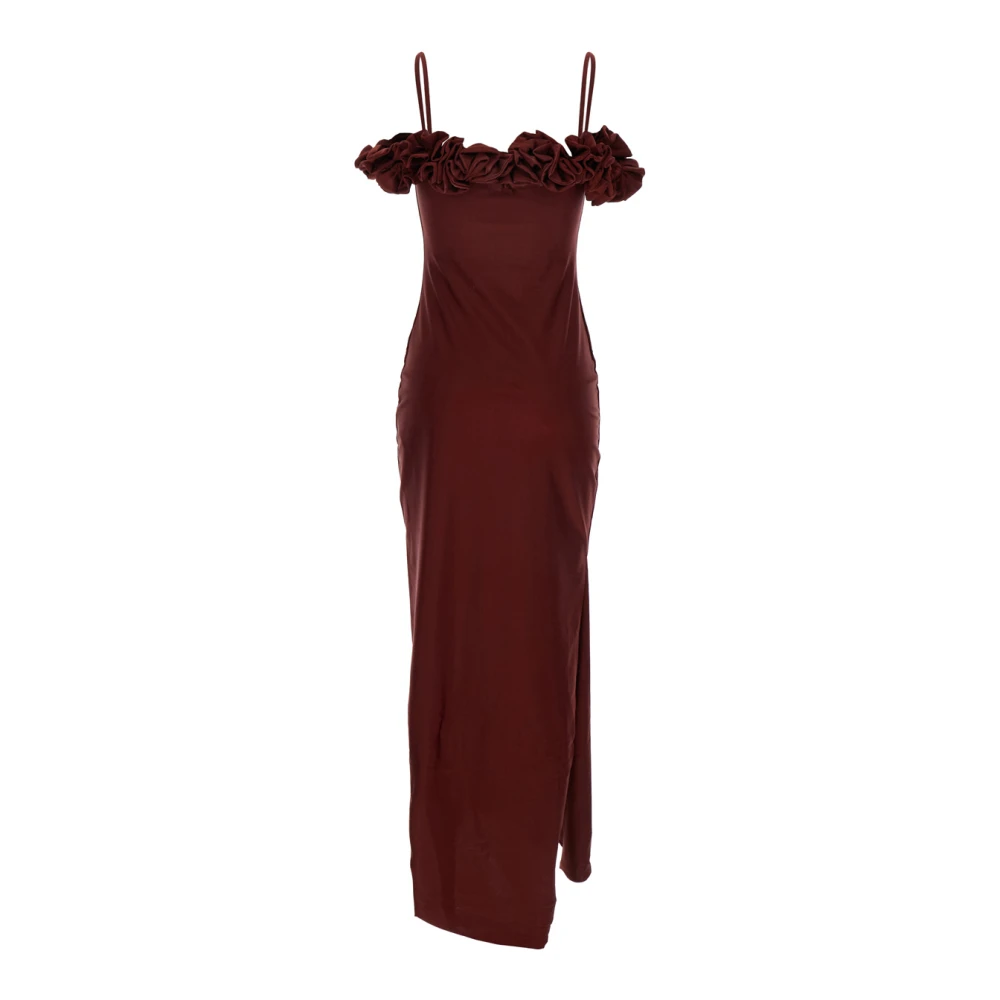 Coperni Ruffle Bordeaux Jurk Red Dames