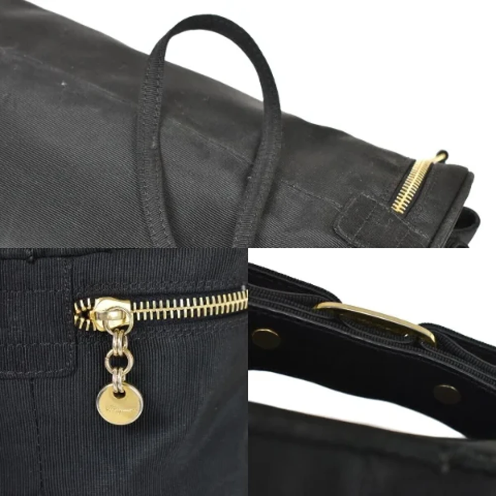 Salvatore Ferragamo Pre-owned Fabric crossbody-bags Black Dames