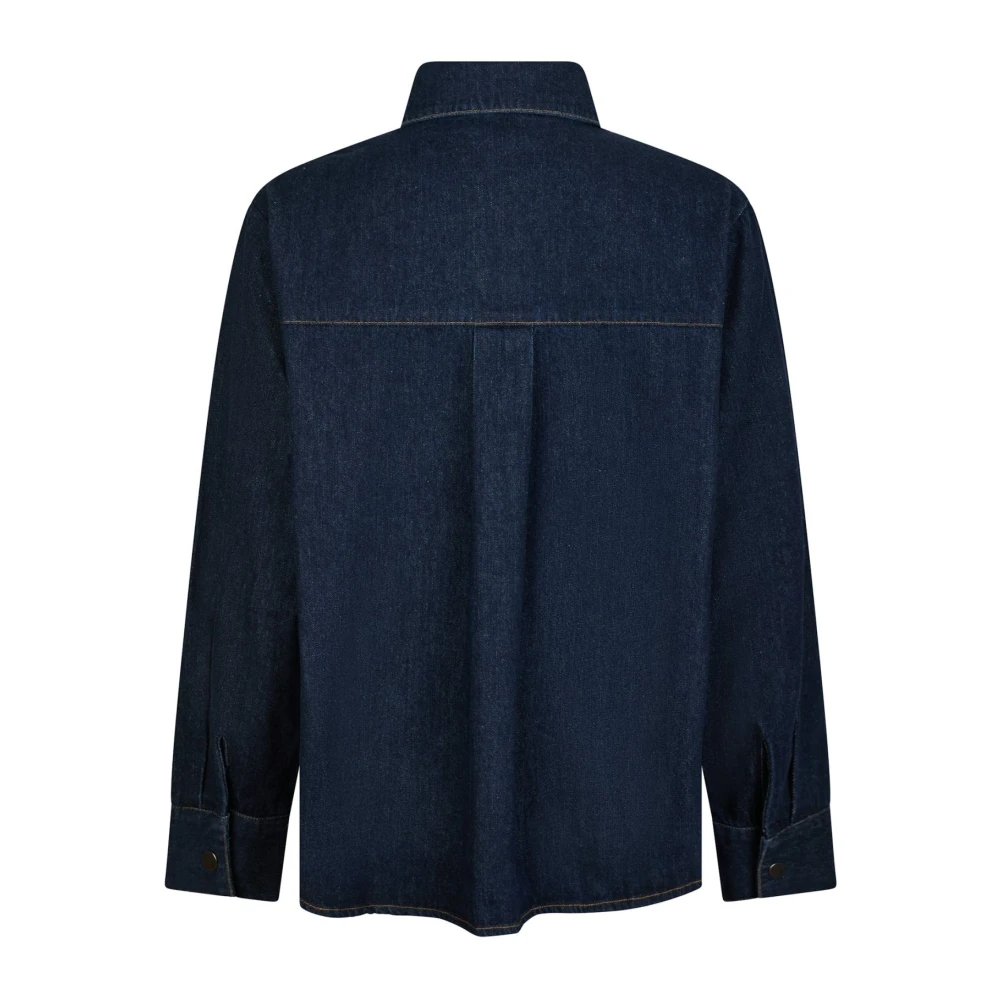 NEO NOIR Donkerblauwe Denim Overhemd Blue Dames